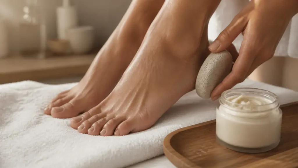 Beaux pieds sans faux pas : bain à 37°C, talons lisses et ongles nets
