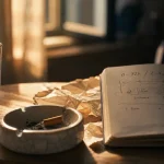 Durée sevrage tabagique sans substitut : manque 0–72h à 2–4 sem, cendrier et carnet.