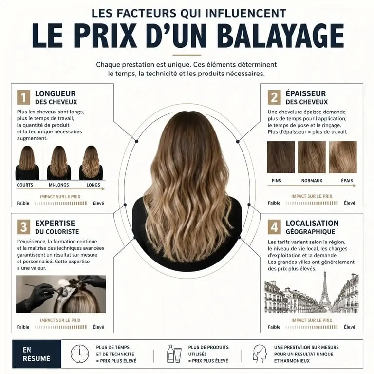 Facteurs influençant le prix d'un balayage chez le coiffeur