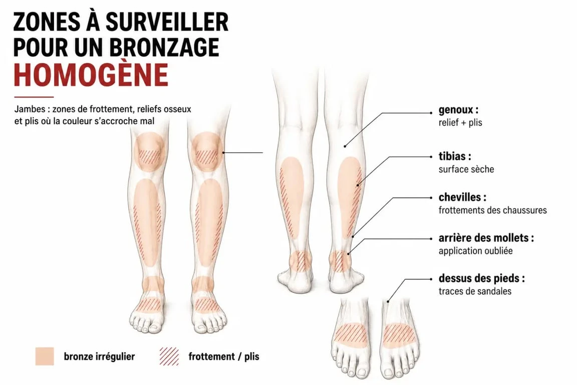 Comment bronzer des jambes : zones sensibles à traiter pour un bronzage uniforme
