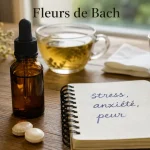 Fleurs de Bach stress anxiete et peur, flacon et gouttes