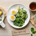 Regime oeuf menu : 3 jours types avec œufs durs, légumes et thé sans sucre