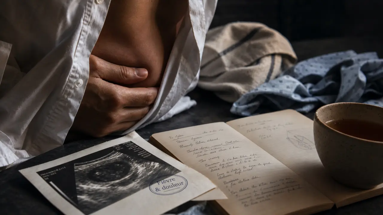 Douleur sous les côtes droites, vésicule malade symptome et fièvre