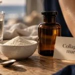 Collagène marin anti-âge : poudre de peptides, peau et texture
