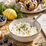 Cottage cheese recettes : toast au concombre et muffins aux myrtilles