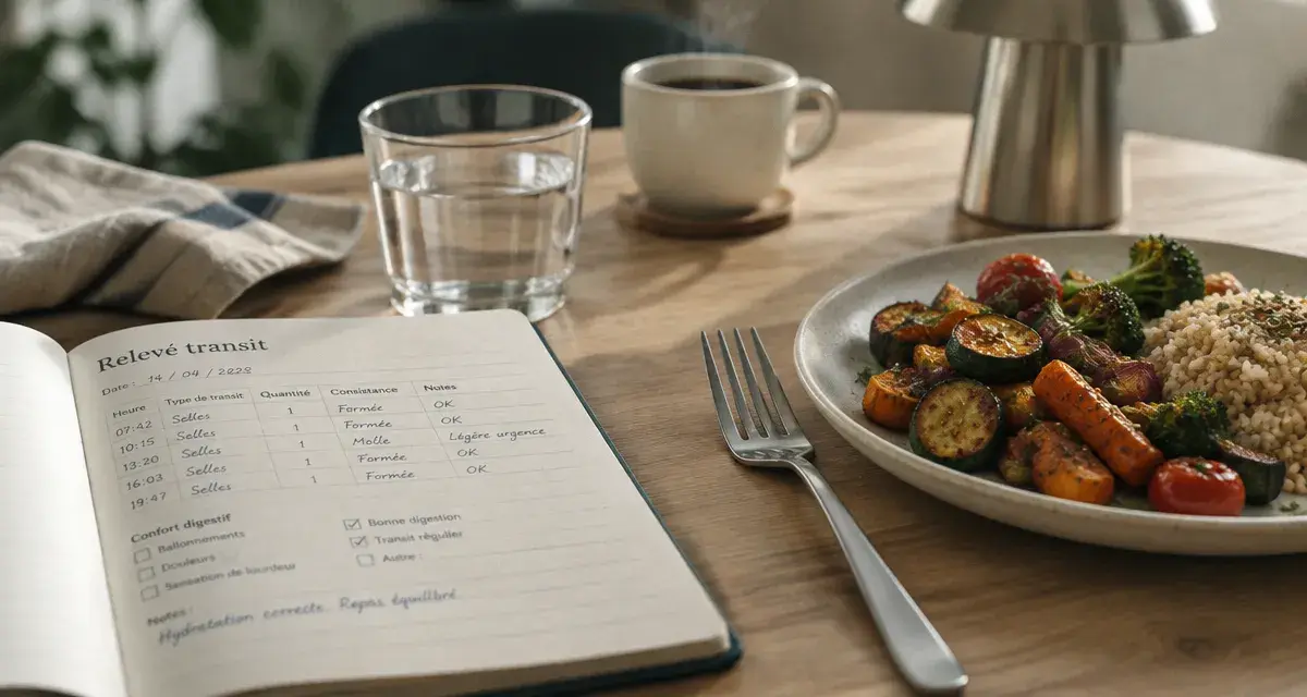 Équilibre intestinal : carnet de suivi et repas équilibré