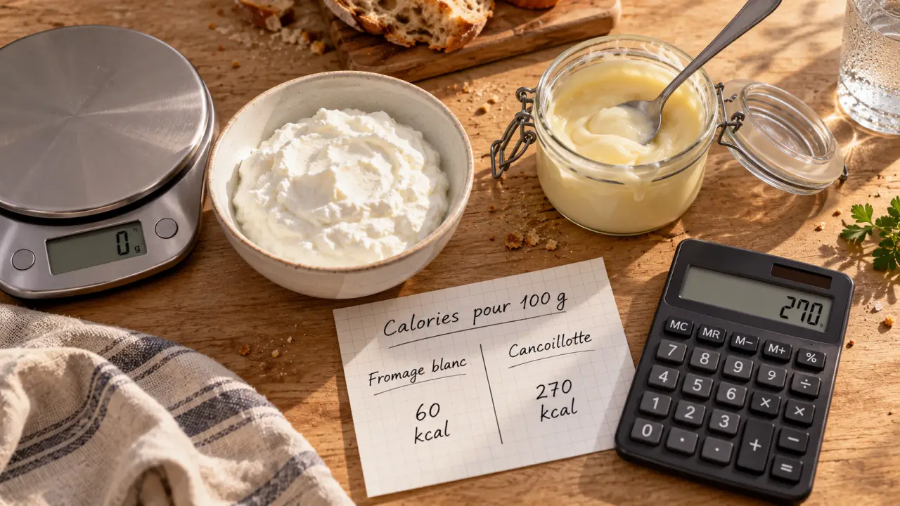 Fromage peu calorique : cancoillotte 120 kcal, portion à considérer