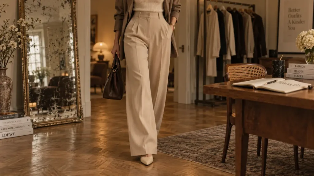 Le pantalon large domine la mode femme 2025, à condition de maîtriser les proportions